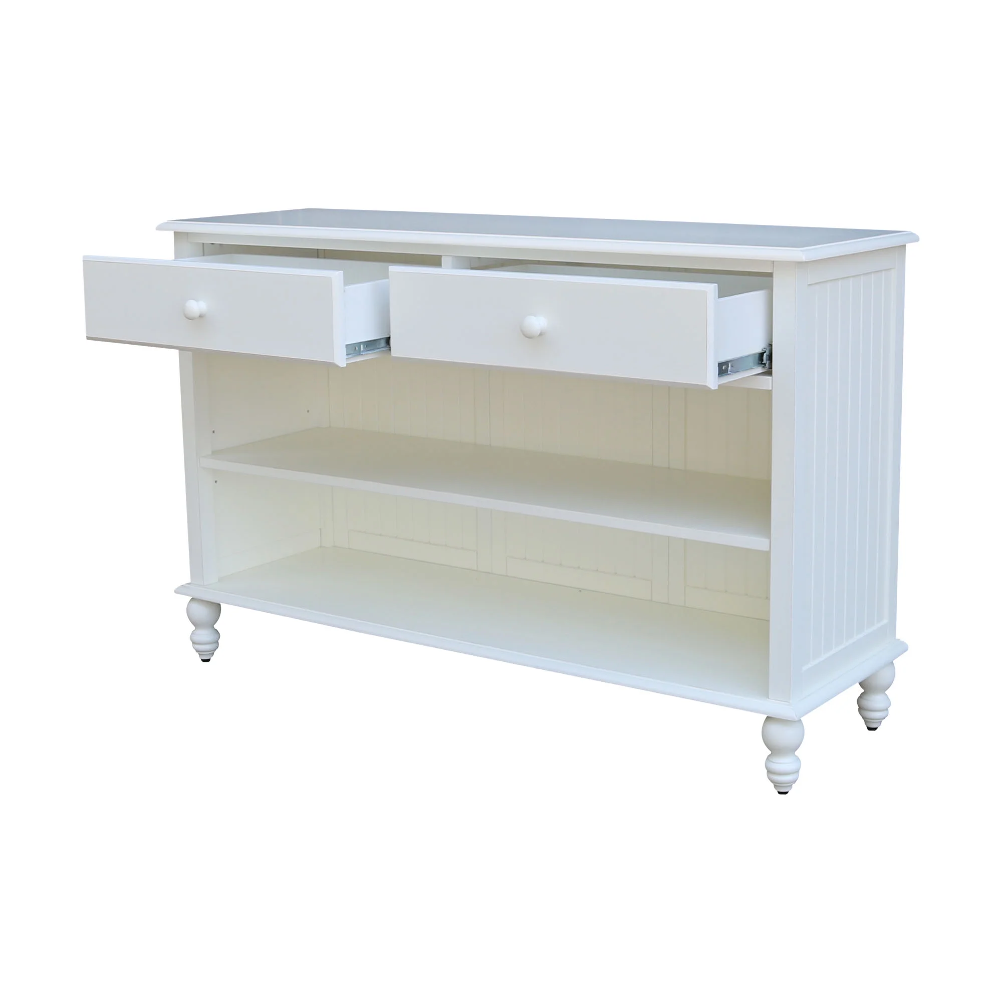 Beach White Cottage Console Table