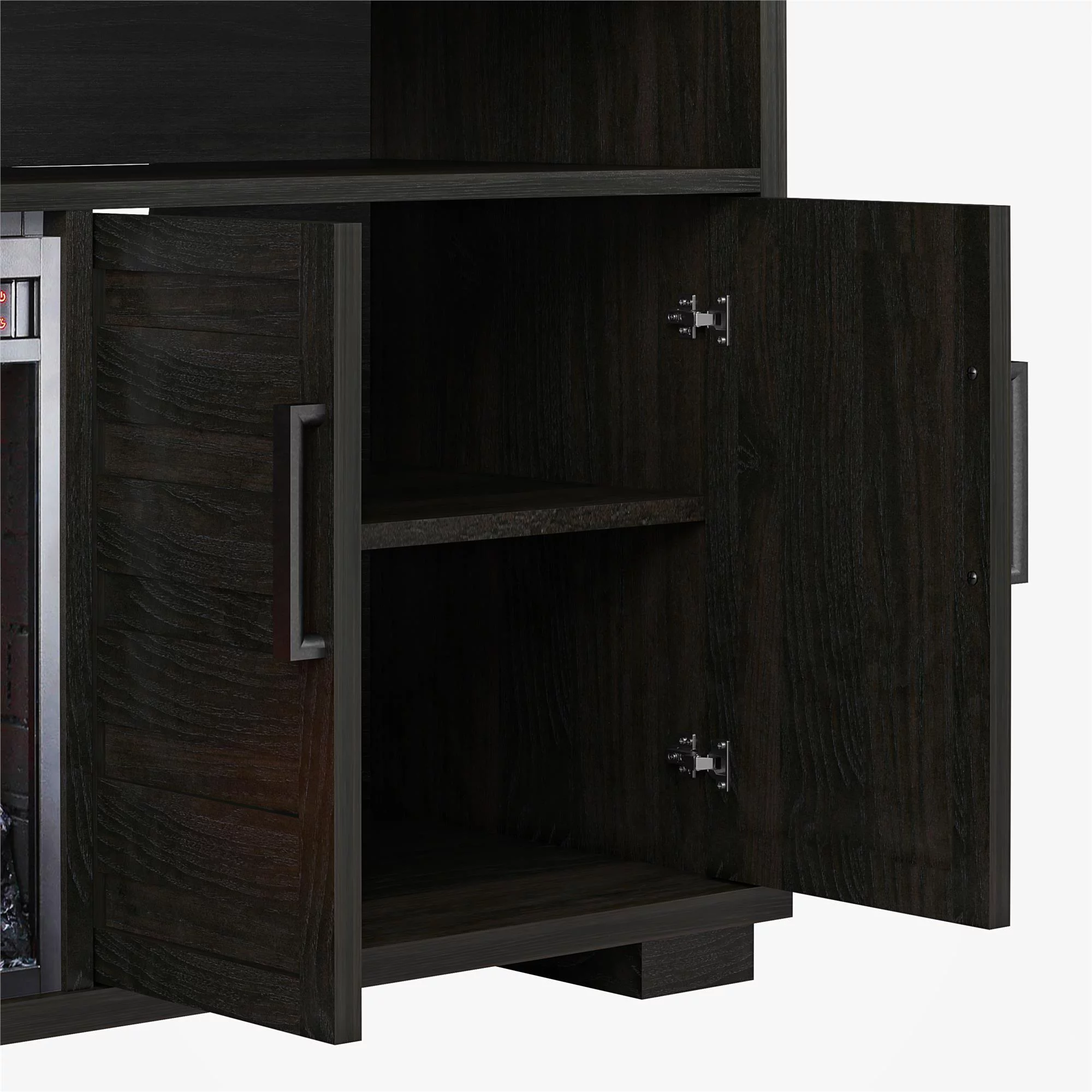 Ameriwood Home Fernwood Electric Fireplace Console TV Stand for TVs up to 75", Espresso