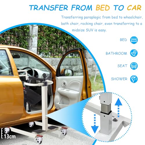 Patient Lift Wheelchair for Home Portable Transfer Chair Lightweight Wheelchair