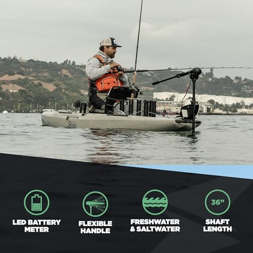 Newport X-Series 55lb Thrust Transom Mounted Saltwater Electric Trolling Motor w/LED Battery Indicator (36" Shaft)