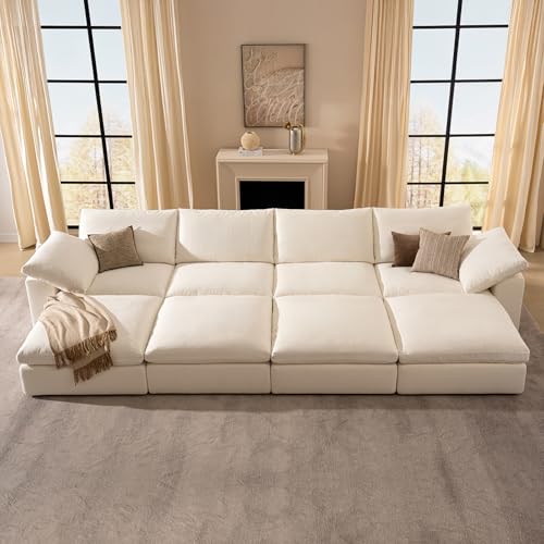 Cloud Couch Oversized Modular Sectional Sofa True Relax Comfy Couches Wide&Deep Seat Sofas for Living Room Metal Frame Furniture Sets