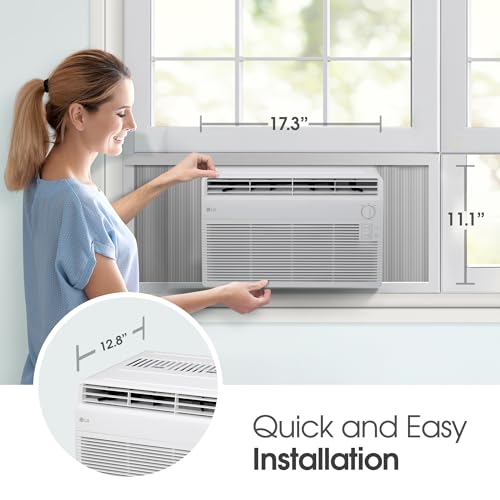 LG LW5024X Window Air Conditioner, for Small Room (150 Sq.Ft), Quiet Operation, 115V, 5,000 BTU, White