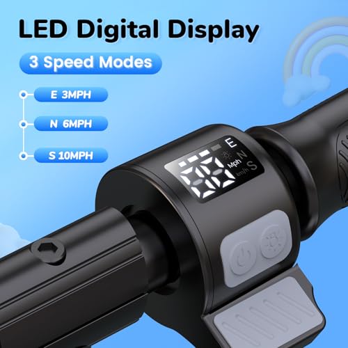 iScooter IK3/IK3Pro Electric Scooter for Kids Ages 6-12, 150W Motor, LED Display, 3 speeds Adjustable,3 Adjustable Heights(IK3Pro),Colorful Lights