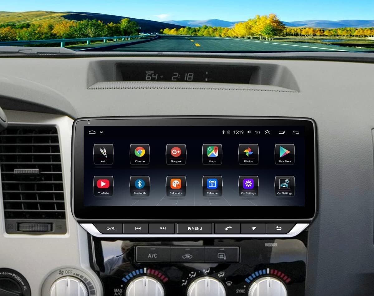 Topdisplay Android 10 Radio for Toyota Tundra 2014-2018 in-Dash Navigation System 12.1inch Touch Screen 2GB+32GB Wireless Carplay Android Auto