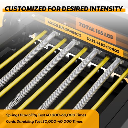 Foldable Pilates Reformer for Home Use, Portable Pilates Machine Reformer with Adjustable Resistance, Springs and Cords, Compact, Lightweight