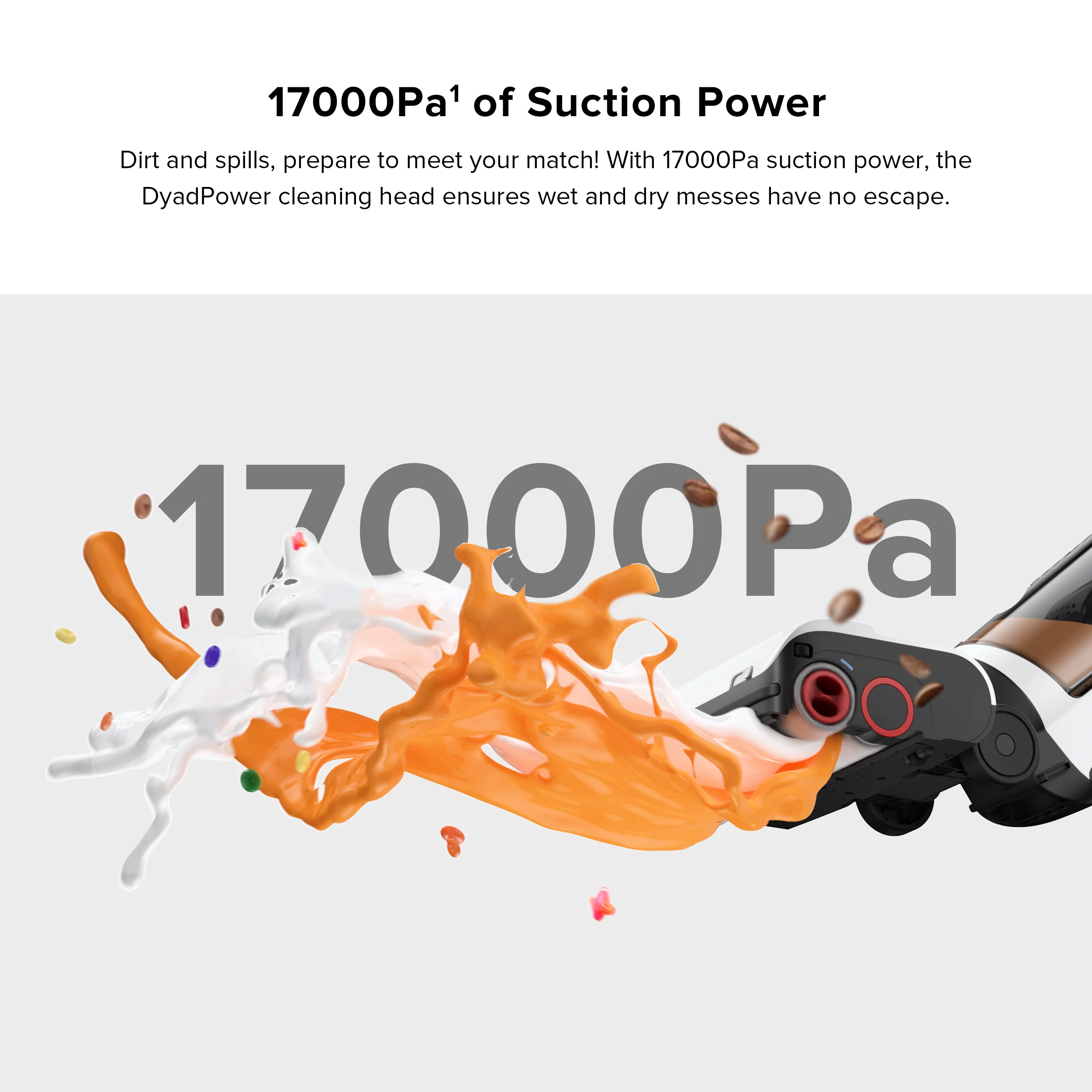 Roborock® Dyad Pro Wet and Dry Vacuum Cleaner with multi-rollers, 17000Pa Suction, Self-Cleaning and Self-Drying
