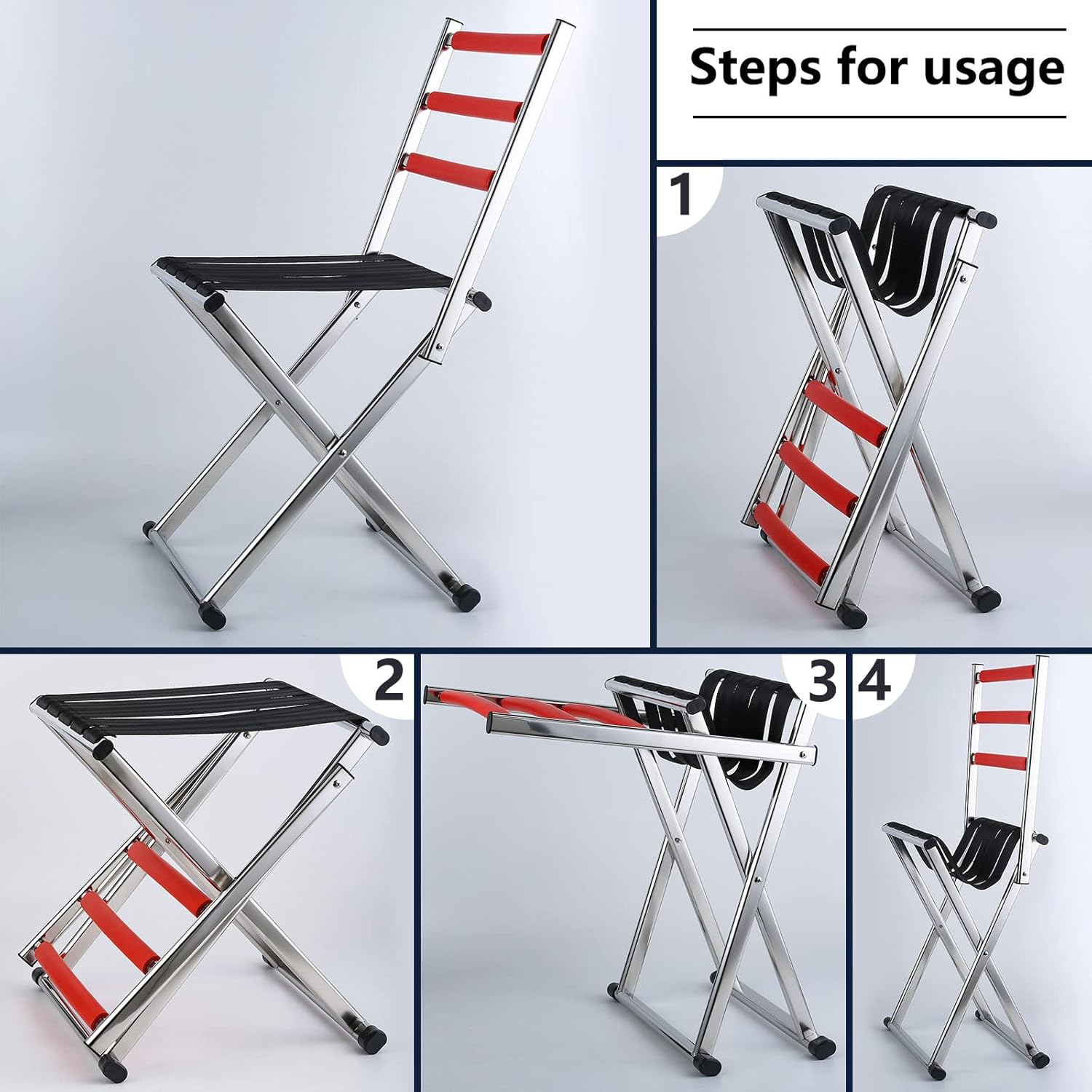 Fishing Chairs for Adults Portable Camping and Sports Chair with Light Weight Compact Size Outdoor Chairs (Medium)