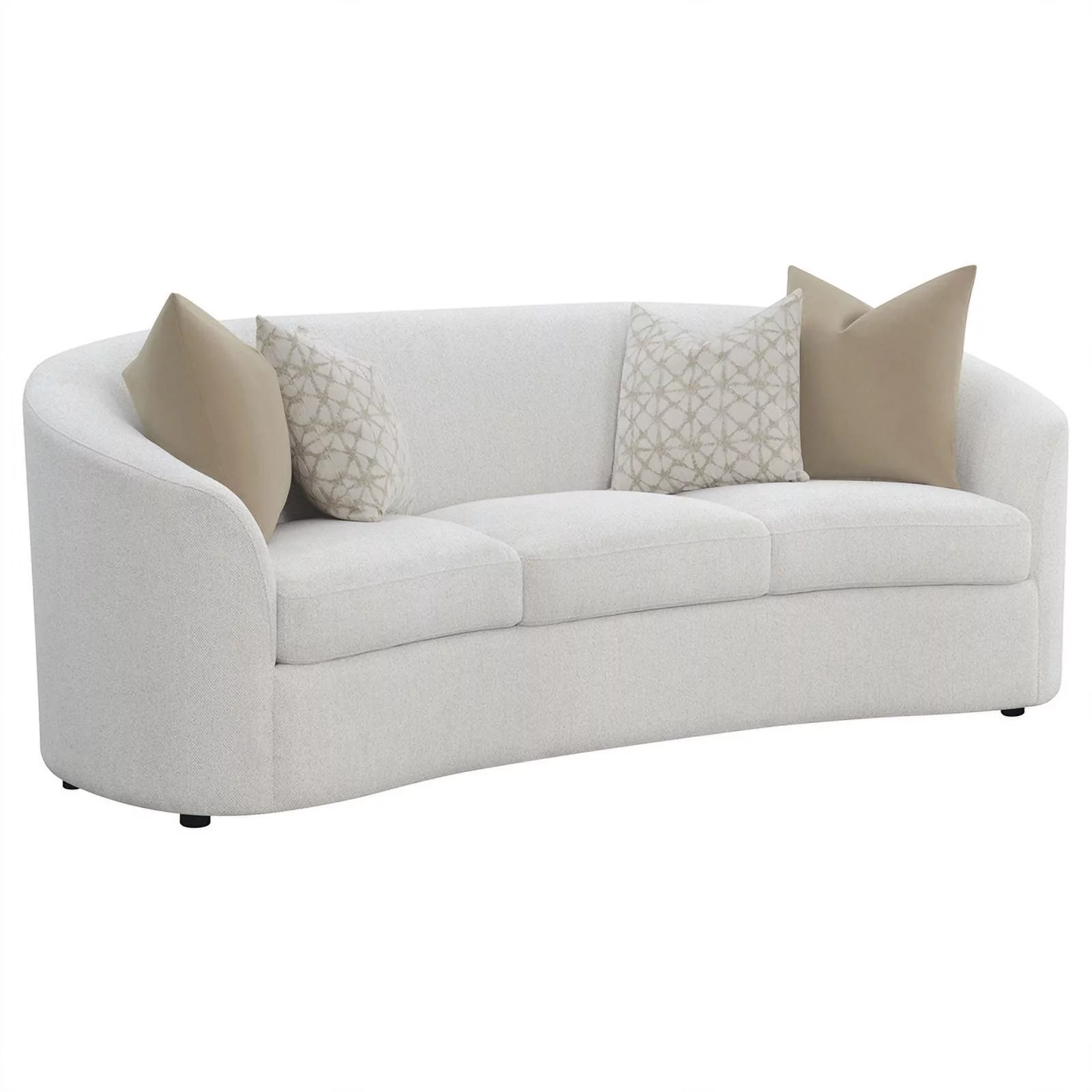 Coaster Rainn 2-piece Modern Fabric Upholstered Tight Back Living Room Set Latte