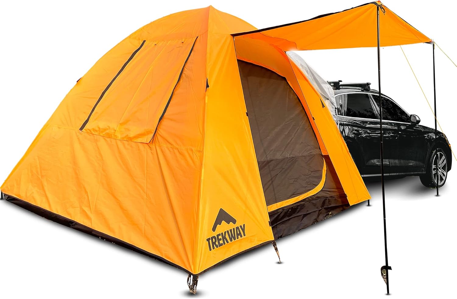 Trekway SUV Waterproof Instant Camping Tent w/Attachment | 9' x 9' | Sleeps Up to 7 People | 4Runner, Outback, Forester, Rav4 | Crossover