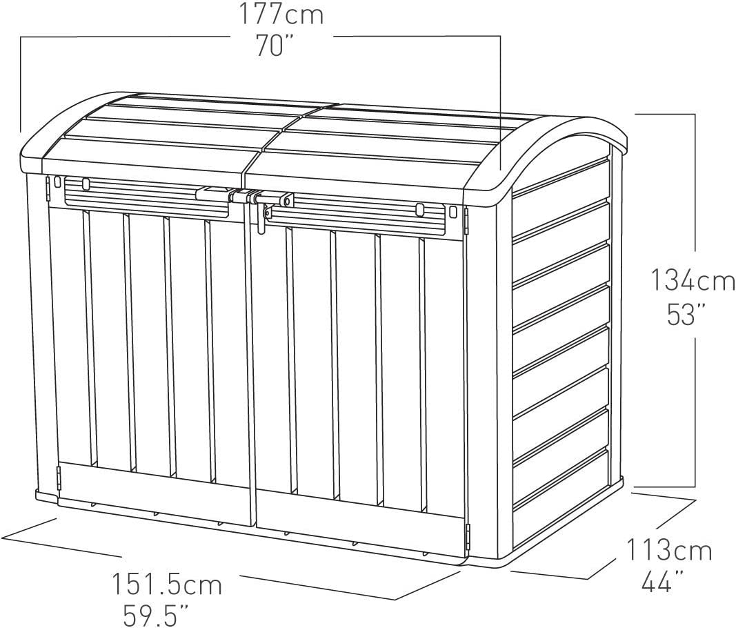 Keter Store It Out Ultra 2000L Bike Shed - Beige/Brown