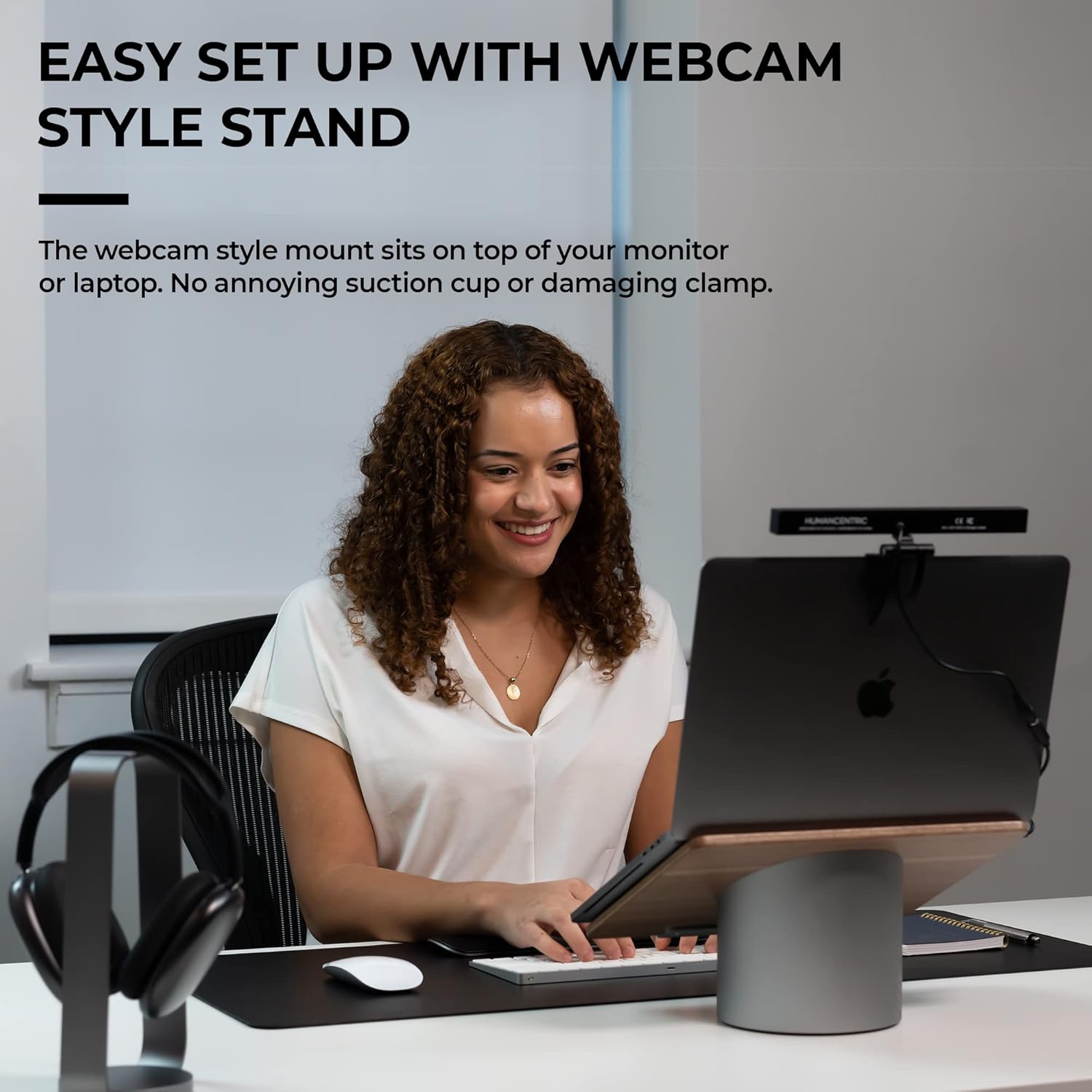 HumanCentric Video Conference Lighting, Webcam Light and Zoom Light for Streaming, Monitor and Laptop Light for Video Conferencing