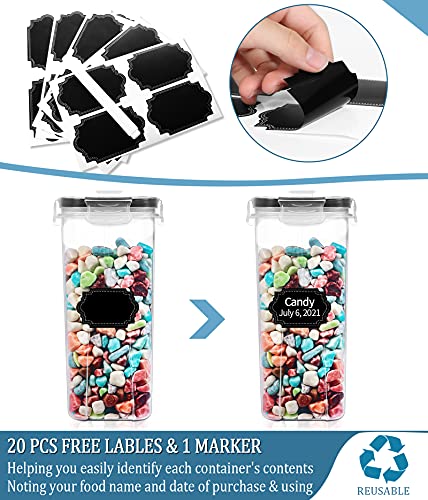 Cereal Containers Storage, Airtight Food Storage Container with Lid of 4 [2.5L/85.4oz] for Kitchen & Pantry Organization