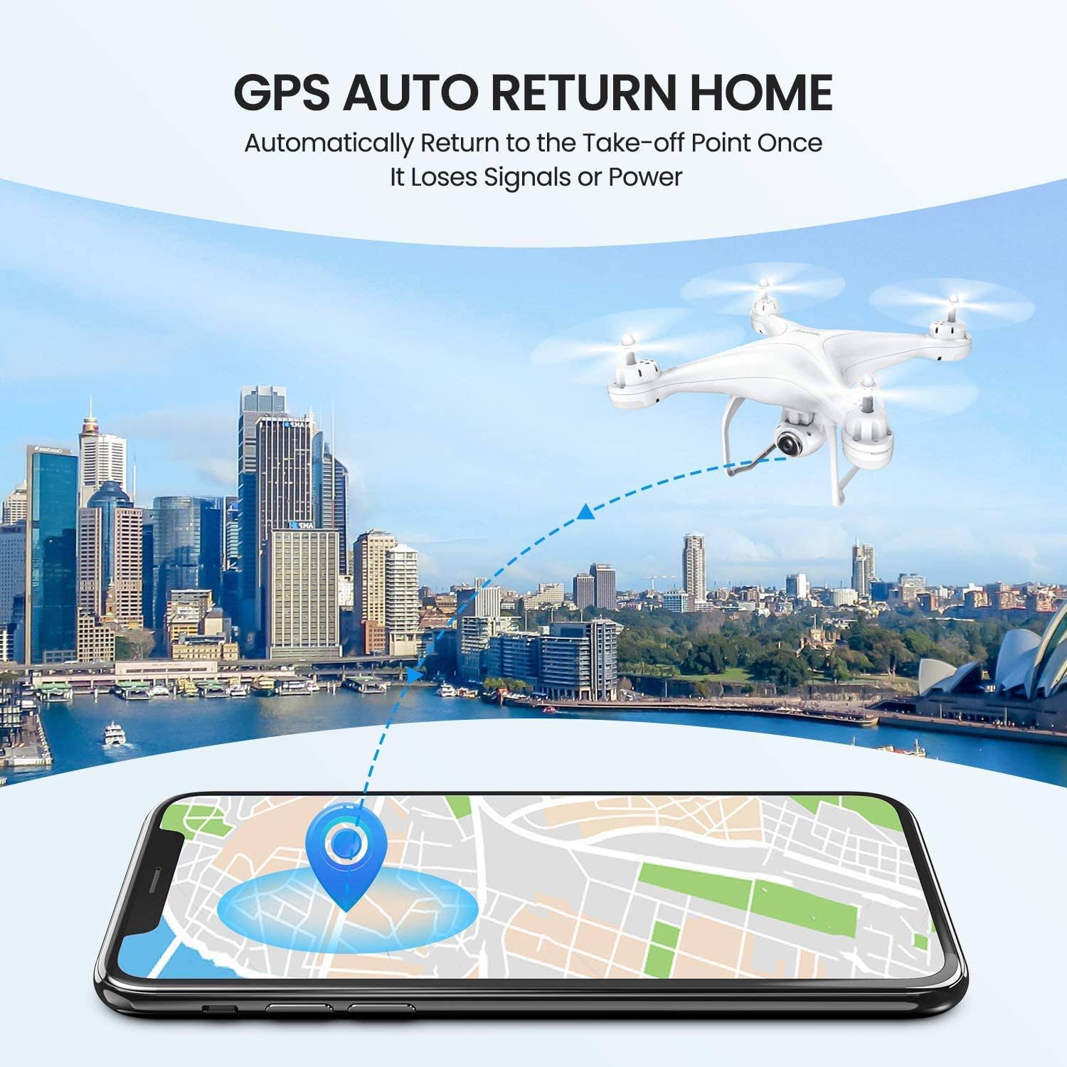 Potensic T25 GPS Drone, FPV RC Drone with Camera 1080p HD WiFi Live Video