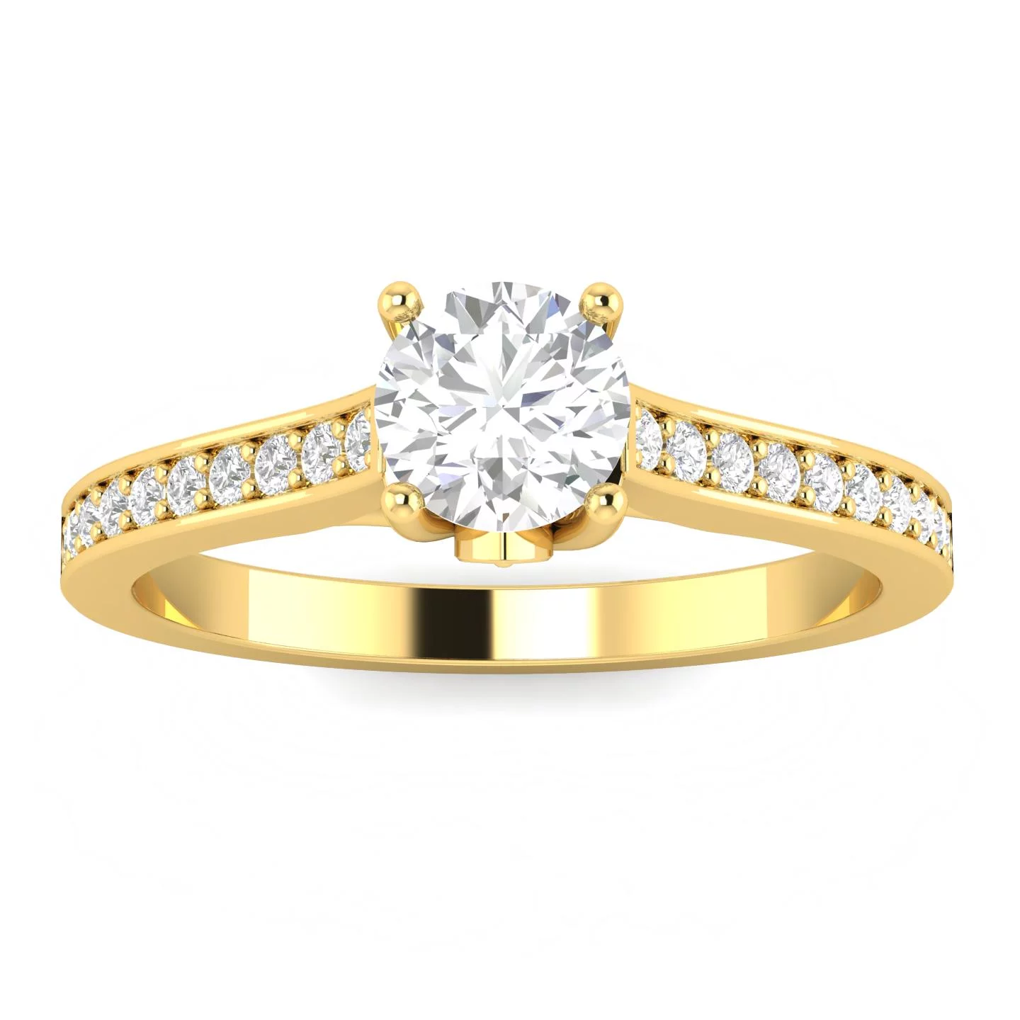 1/2ctw Diamond Engagement Ring in 10k Yellow Gold - Radiant Selections