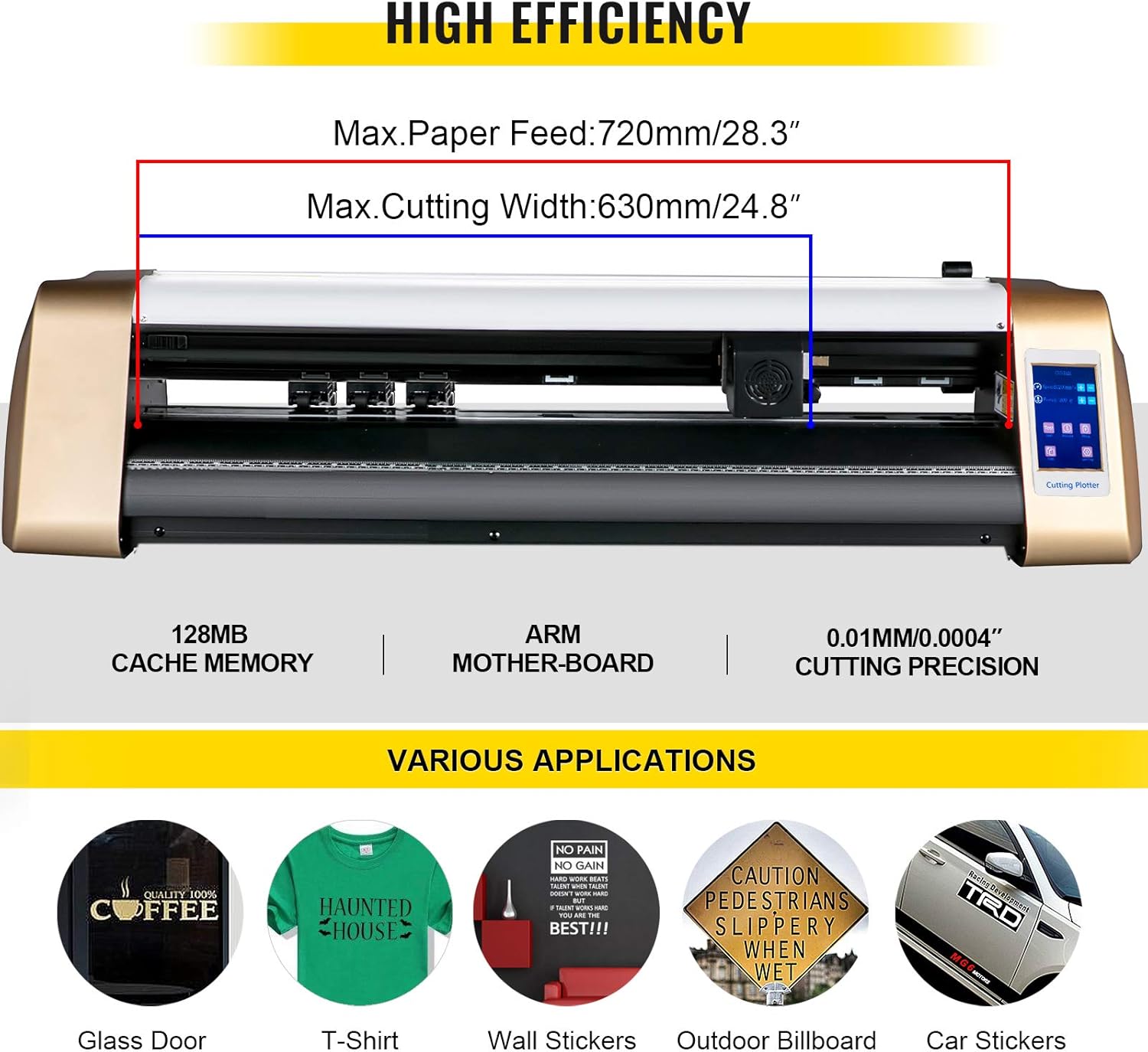 VEVOR Vinyl Cutter Machine, 720mm Cutting Plotter