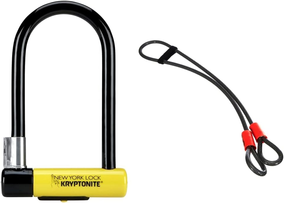 Kryptonite New York Standard Bike U-Lock + KryptoFlex Security Cable Bundle