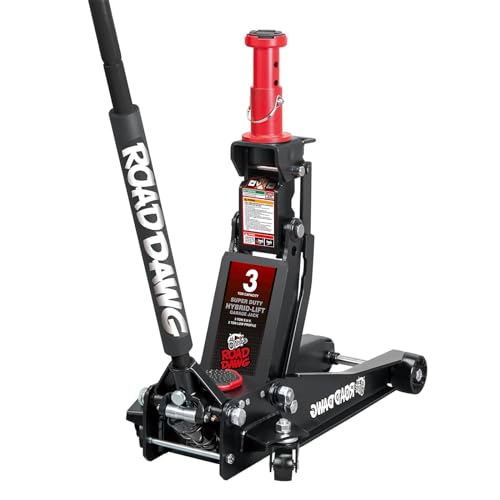 ATZ830027HD Torin Hydraulic Low and High Profile Professional Grade Foldable Garage Service/Floor Jack with Quick Lift Pump, 3 Ton (6