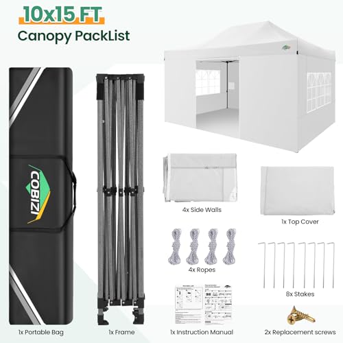 COBIZI 13x26 Pop Up Tent 13x26 Canopy with Sidewalls Heavy Duty Canopy Party Tent for Parties