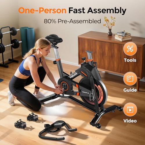 YOSUDA Light Commercial Exercise Bike for Home Magnetic Exercise Bike Stationary 350LB Capacity, Exercise Bike with Bluetooth