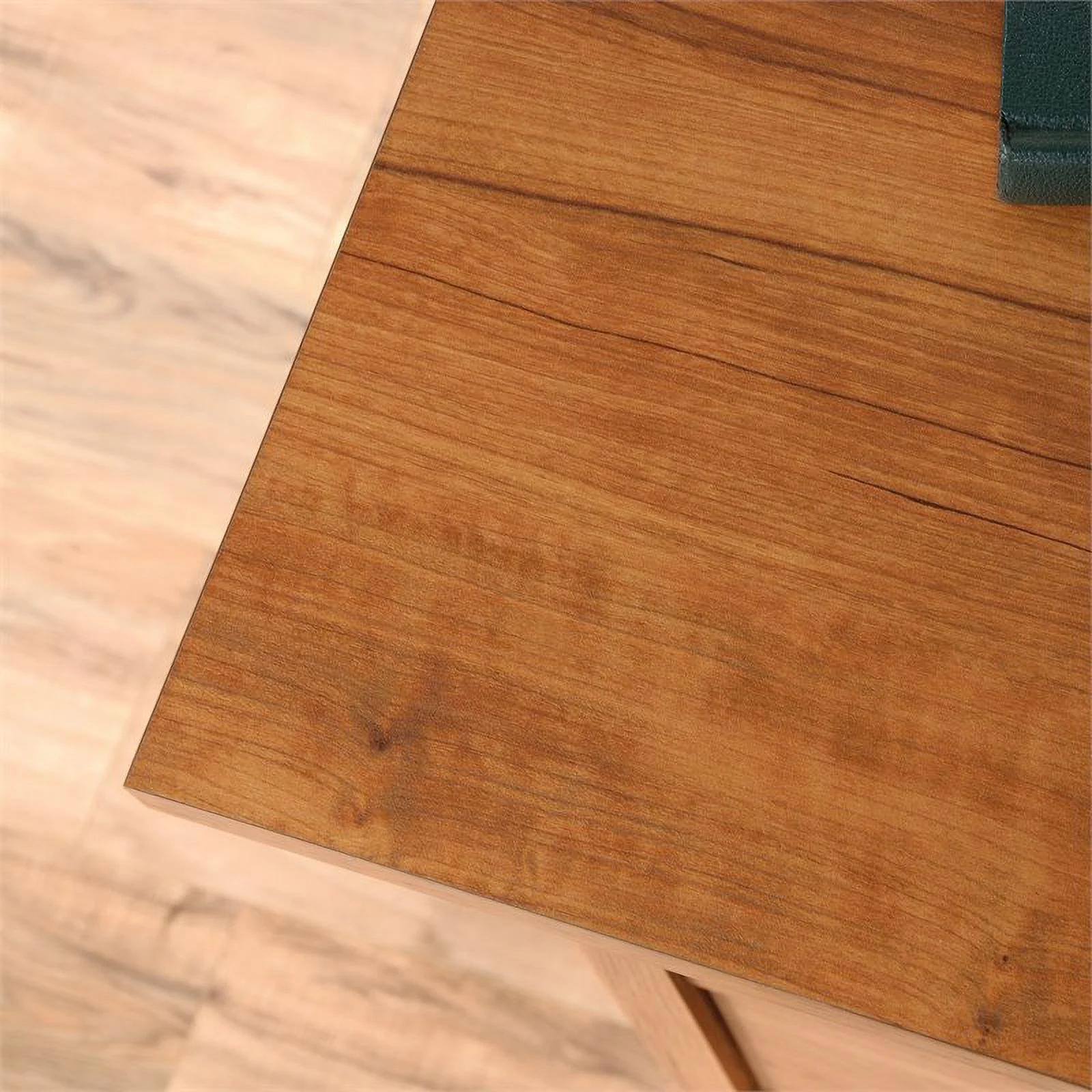 Pemberly Row Engineered Wood Secretary Desk/Chest in Prairie Cherry