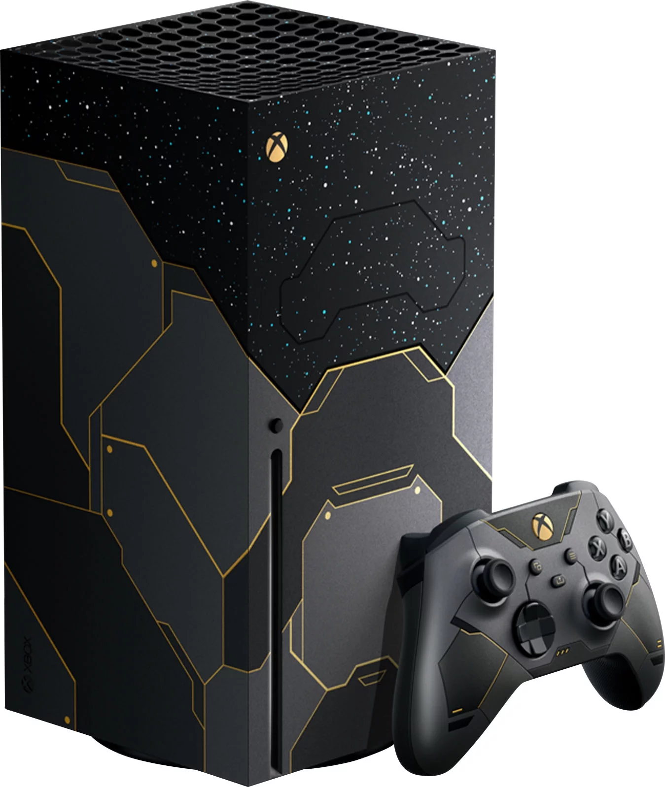 Halo Infinite Limited Edition Video Game Console with Extra Wireless Controller - Carbon Black - 3-Month Game Pass Ultimate, Microsoft, 1TB