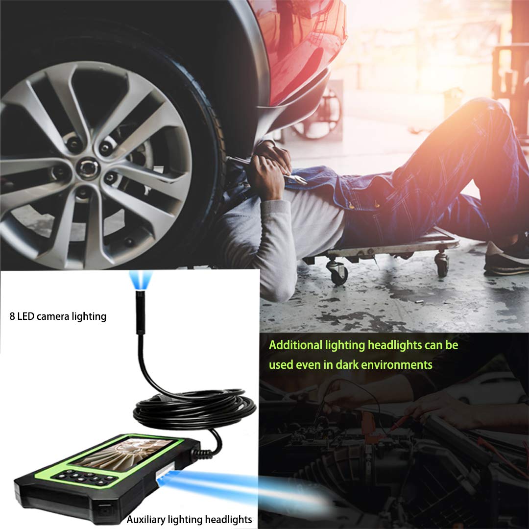 Upgraded Endoscope Camera with Lights, 1080P Pro HD Borescope Camera 4.3 Inch LCD Screen Inspection Camera, IP67 Waterproof Snake Camera