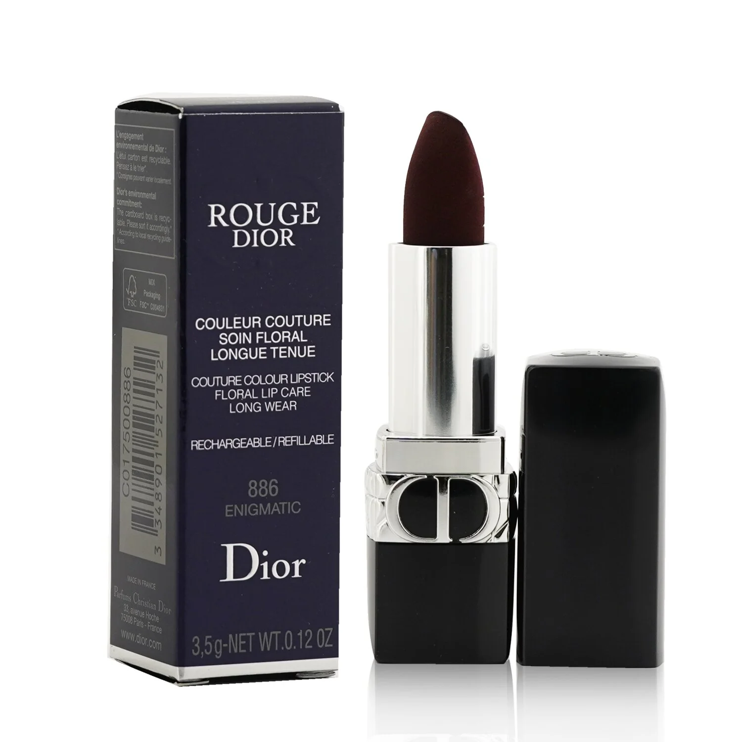 Christian Dior Rouge Dior Couture Colour Refillable Lipstick - # 766 Rose Harpers (Satin)  3.5g/0.12oz