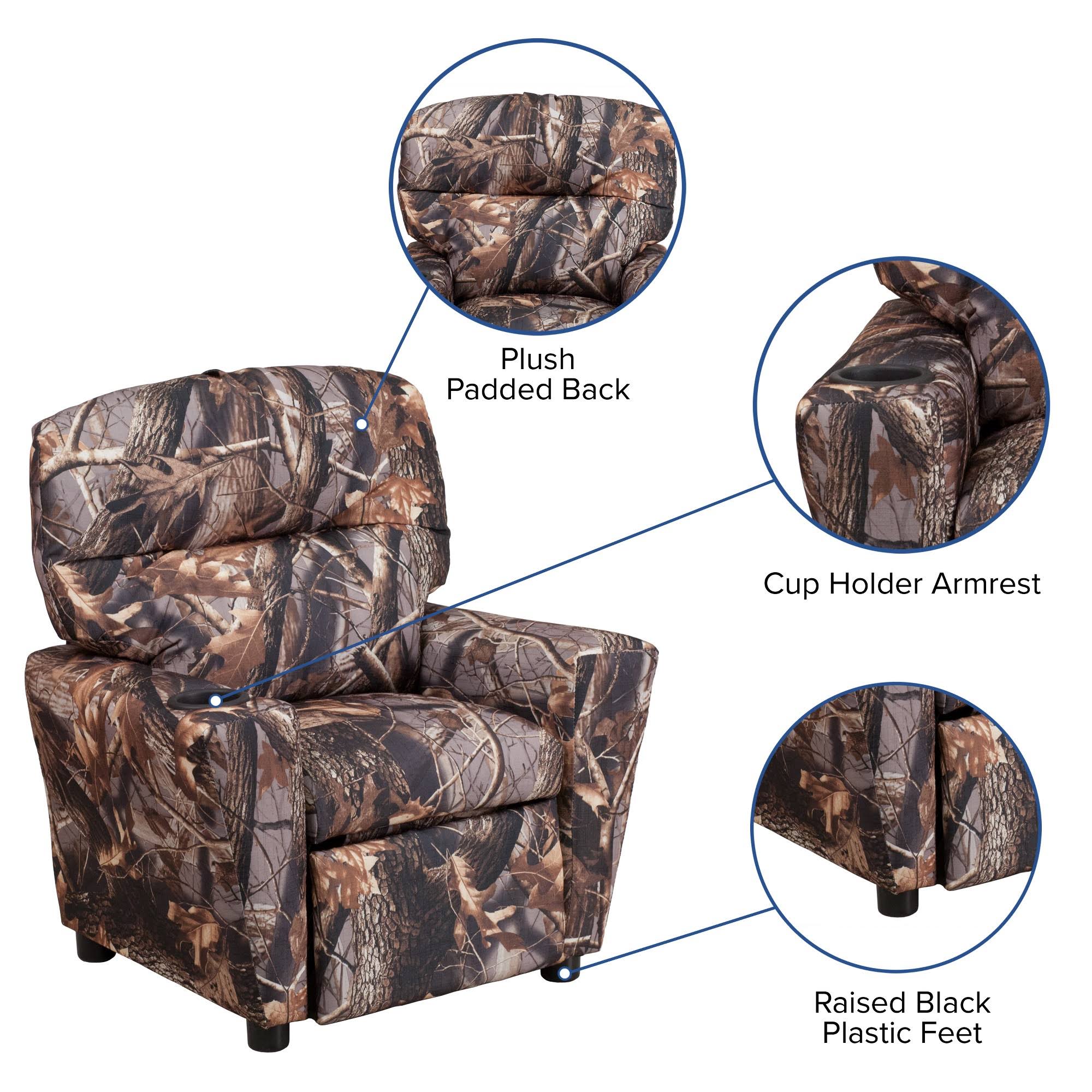 Flash Furniture Fabric Kids Recliner, Camouflage