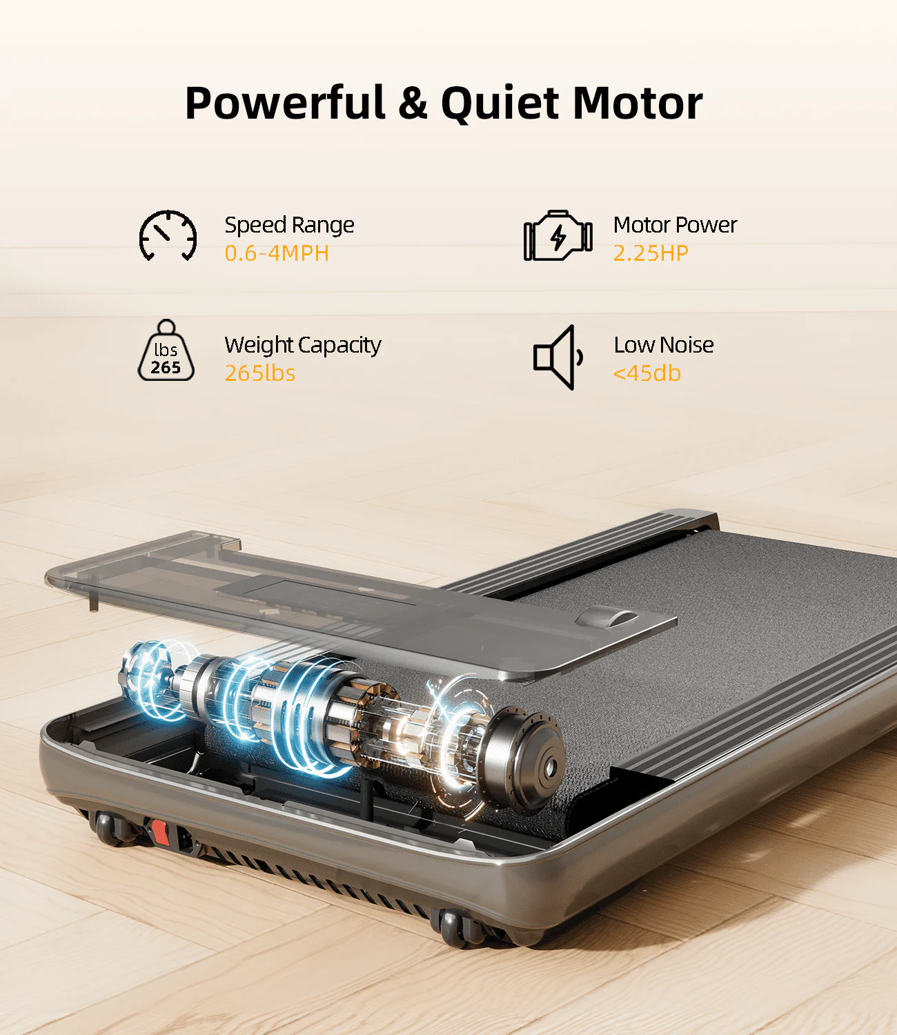 Bifanuo Walking Pad - Under Desk Treadmill, Treadmill for Home/Office