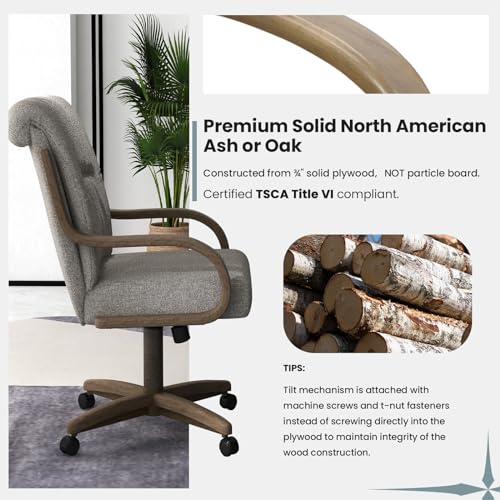 Chromcraft 2 Set of Caster Swivel Tilt Dinning Chairs