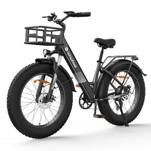 isinwheel M60 Electric Bike for Adults 750W 28mph Ebike with 48V 13Ah Removable Battery, USB Charging Port, 7 Speed Gearshift