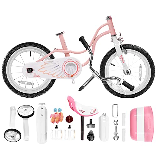 Royalbaby Princess Girls Kids Bike 12 14 16 18 20 Inch Children Bicycle with Basket for Age 3-12 Years
