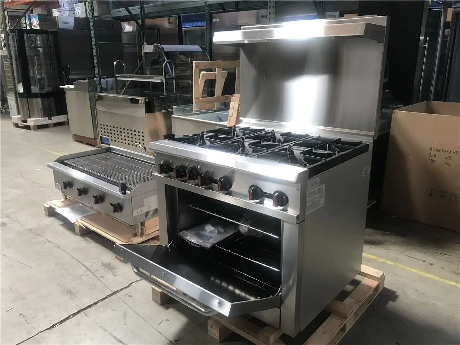 36" Width, 6 Burners, Commercial Range & Oven,  Natural Gas and Propane, NSF/ETL Certified, Thermostat