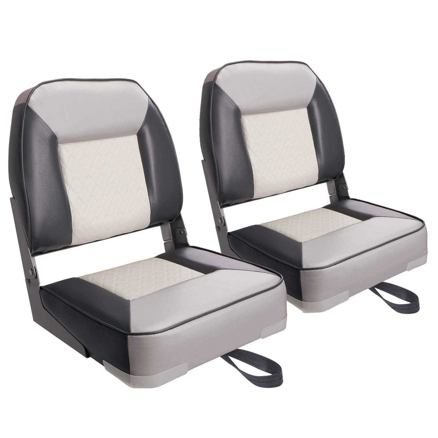 XGEAR Deluxe Low Back Fold-Down Fishing Boat Seats - Sports Supplies Online Store