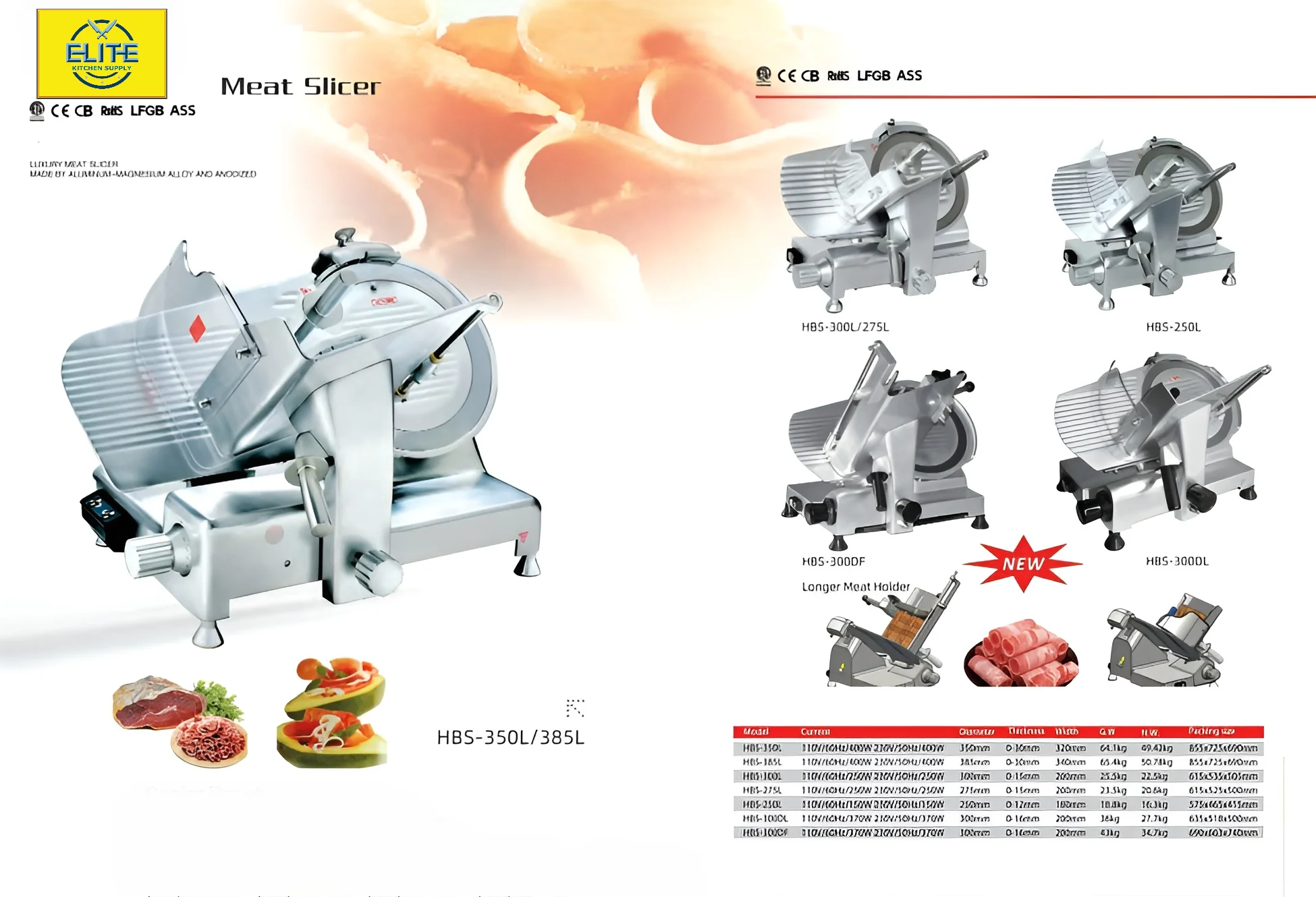 14 in. Blade Heavy-Duty Meat/Food Commercial Slicer