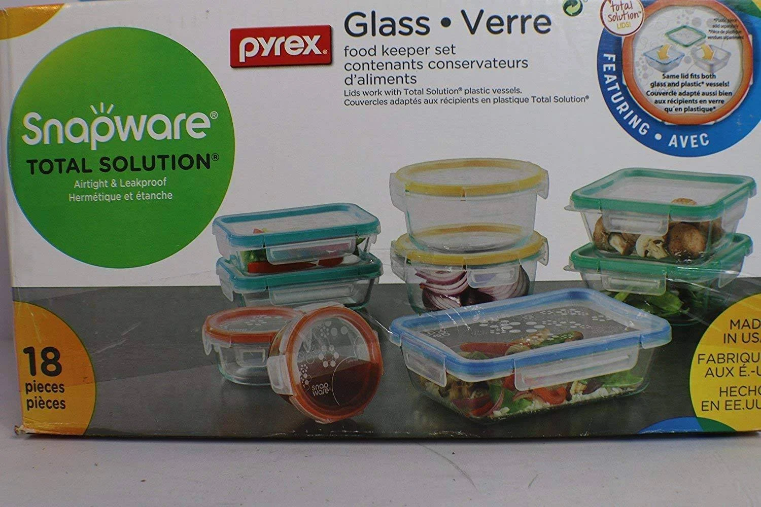 Snapware Pyrex Glass Food Storage Set - 18 count