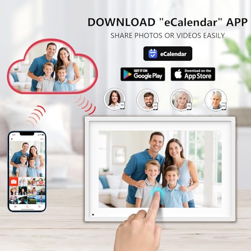 10.1 Inch Smart Digital Calendar Planner & Chore Chart, IPS HD Touchscreen Interactive Display for Family Schedules