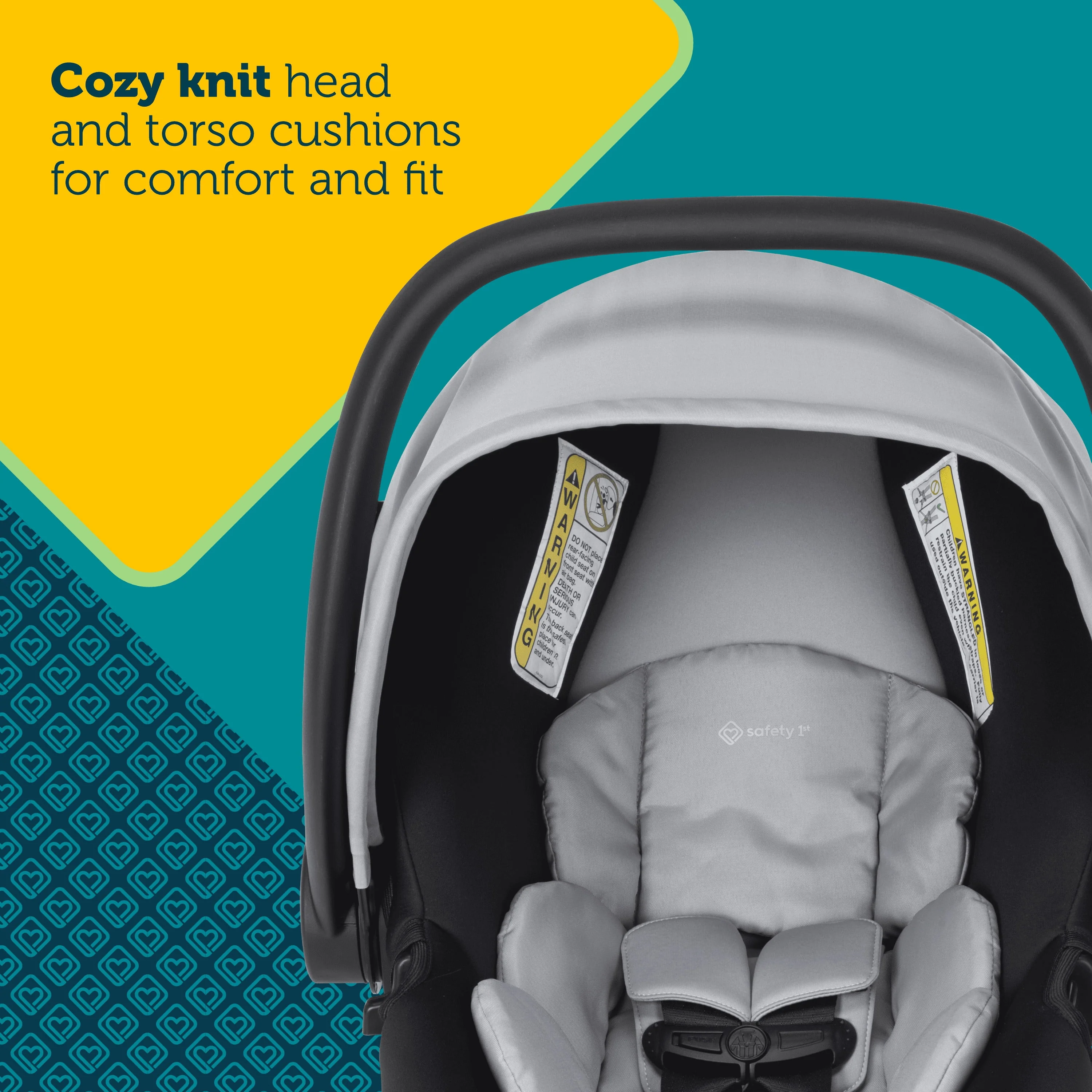 Safety 1st Grow and Go Sprint Modular Travel System Stroller with Rear-Facing Infant Car Seat, Whisper Grey