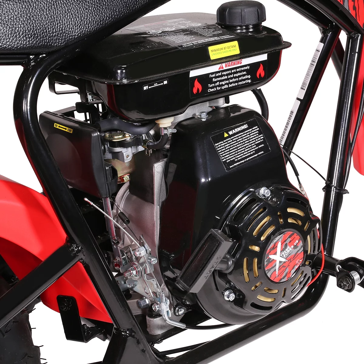 XtremepowerUS Pro Series 99cc Mini Bike Gas Powered Pocket Rocket Motorcycle for Adults Red/Black - Radiant Selections