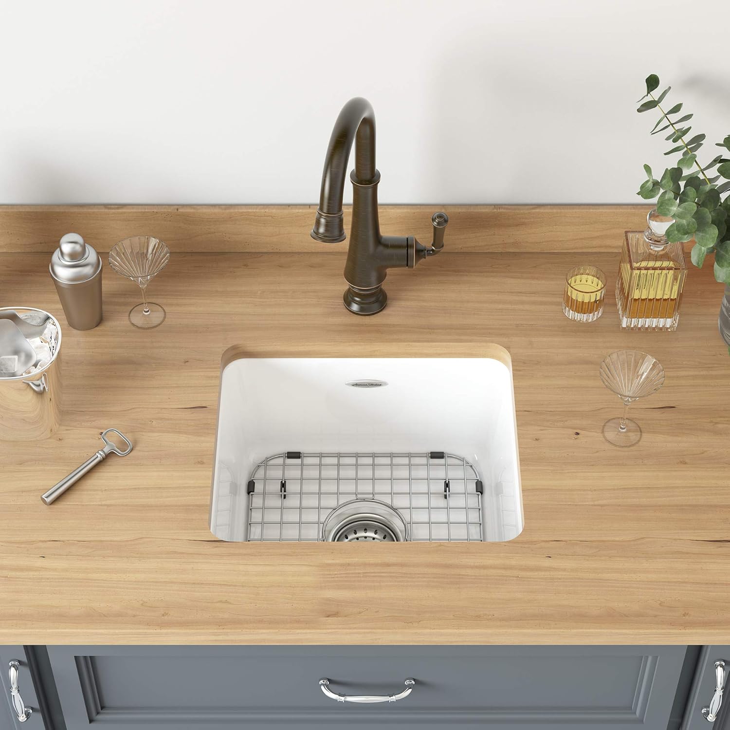 American Standard 77SB30190.308 Delancey 30 x 19 Single Bowl Cast Iron Kitchen Sink Brilliant White