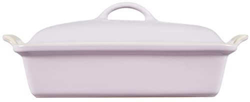 Le Creuset Stoneware Heritage Covered Rectangular Casserole, 4 qt. (12" x 9"), Cerise