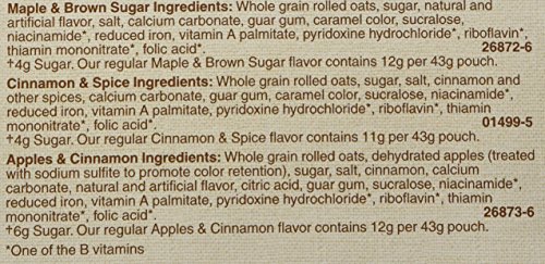 Quaker Instant Oatmeal Lower Sugar, Flavor Variety Pack, 10 Count Boxes, 11.5 Ounce, (Pack of 4)