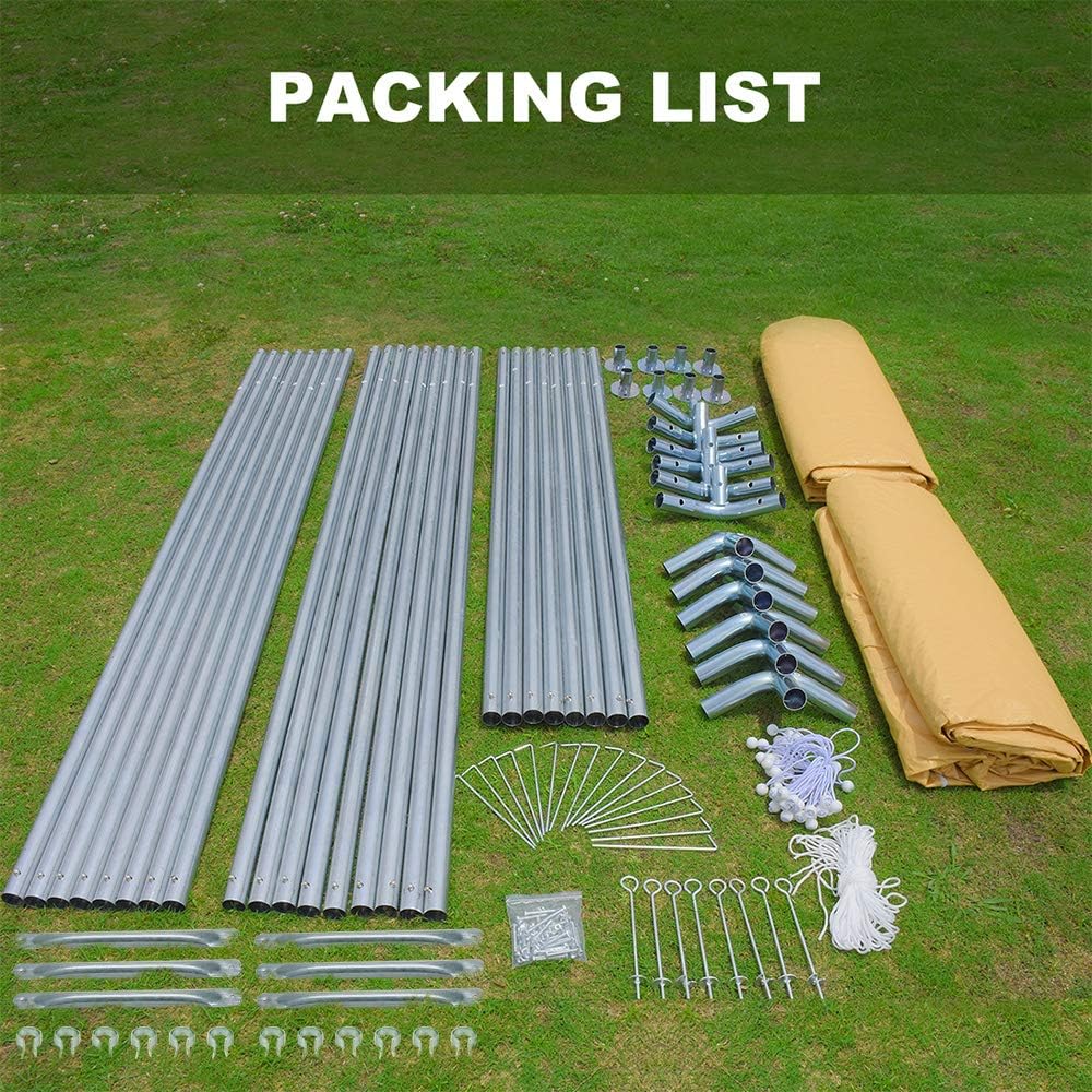 ADVANCE OUTDOOR Adjustable 10x20 ft Heavy Duty Carport Car Canopy Garage Shelter Boat Party Tent, Adjustable Heights from 9.5ft to 11.0ft