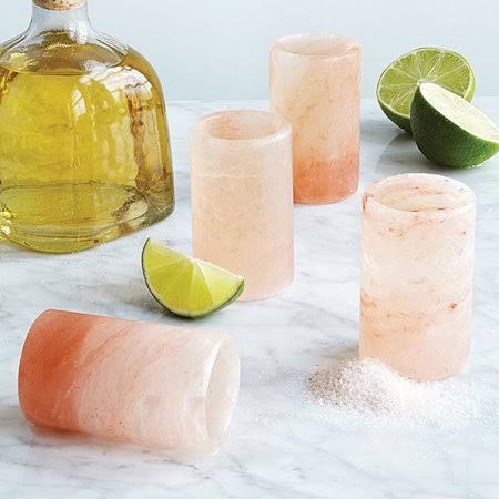 Bescita 4pc Tequila Shot Glasses - Pink Hima Layan Sa LT Shot Glasses Natural Shot Glass, Size: One Size