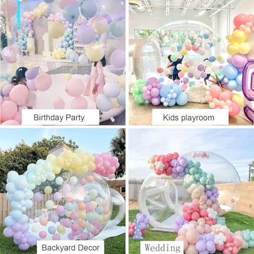 10FT Inflatable Bubble House Dome for Kids, Clear PVC Inflatable Bubble House Tent with Tunnel, Bubble Balloon House with 800W Air Blower