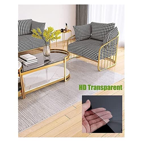 Clear Vinyl Plastic Floor Runner Protector Runner Rug Hardwood Cover Protector Clear Carpet, Wood Floor/Tile/Table Top Waterproof Rug Runner