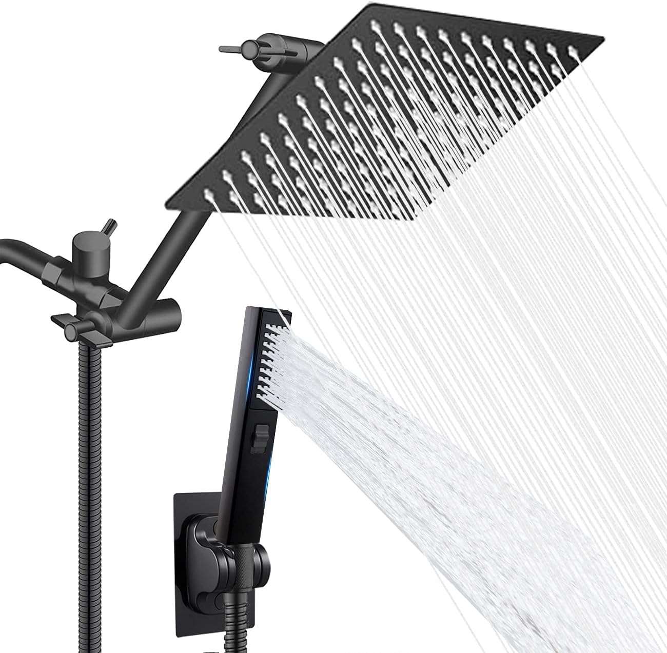 Shower Head with Handheld, Rainfall Shower Head, 12''