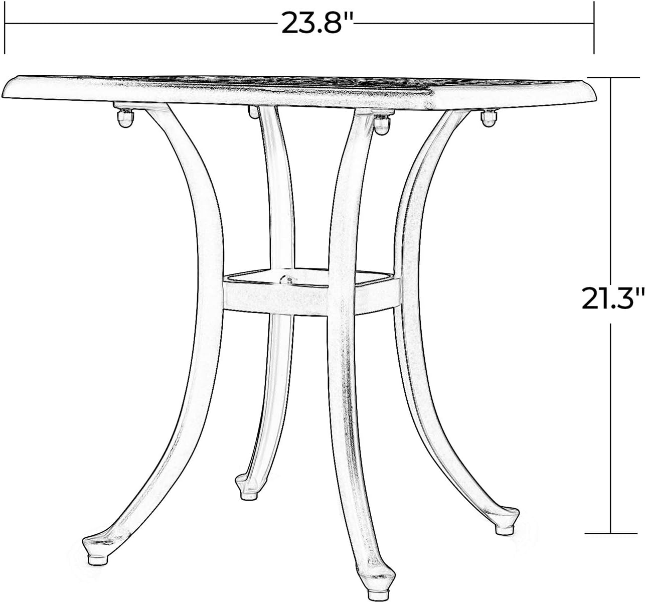 Laurel Canyon 3-Piece Cast Aluminum Patio Bistro Sets Antique Copper Finish Outdoor Furniture with Rust-Resistant Small Round Table and 2 Chairs for