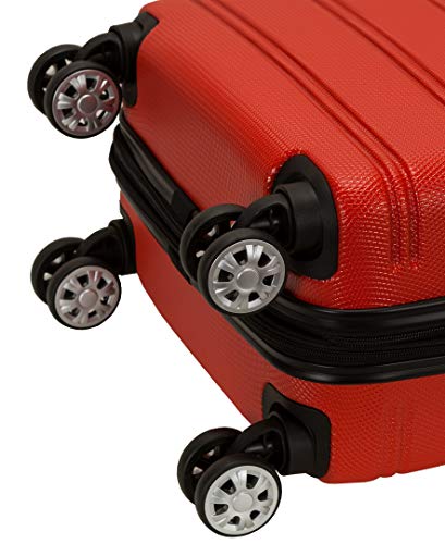 Rockland Melbourne Hardside Expandable Luggage with Spinner Wheels, 2TONENAVY, 2 Piece (20/28)
