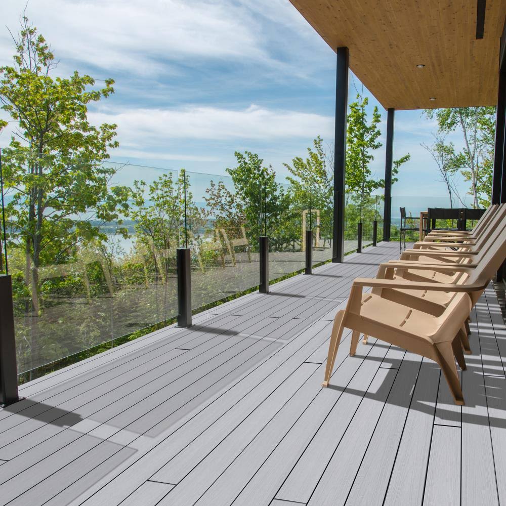 Cali TruOrganics 16-ft Glacier Grooved Composite Deck Board in Gray | 7502006000